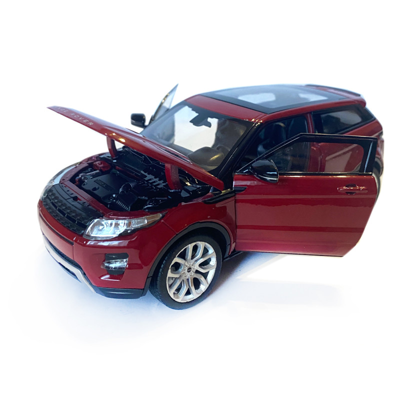 Іграшкова машинка металева WELLY 1:24 RANGE ROVER EVOQUE, рендж ровер, відкр.двері, капот,червоний, 17.5*7.5*6.5 см, (24021W)