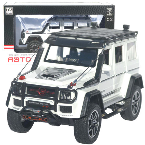 Машинка метал Brabus 800 Adventure XLP АвтоЕксперт біла 1:24 звук світло відкриваються двері капот багажник (2814-25)
