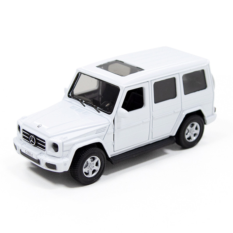 Іграшкова машинка металева MERCEDES BENZ G350, мерседес бенц, білий, відкр двері, інерція, 5*11*4см (250275)