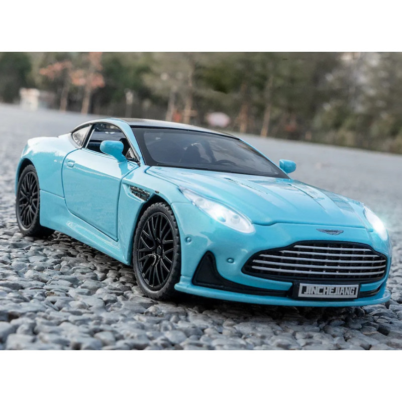 Машинка метал Aston Martin DB12 GT блакитна 1:32 світло звук 15,5*6,5*4см (84112)