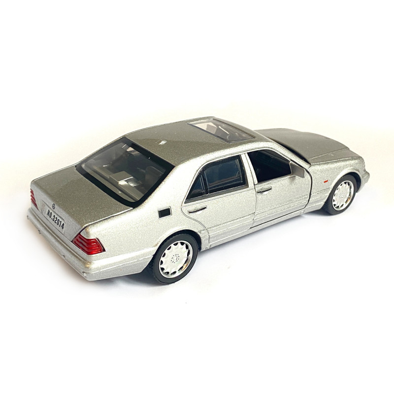 Іграшкова машинка металева Mercedes-Bens W140 (Мерседес-Бенц W140) «АвтоЕксперт», сіра, батар., світло, звук, відкр.двері, інерція, від 3 р., 15*6*5 (LF-43189)