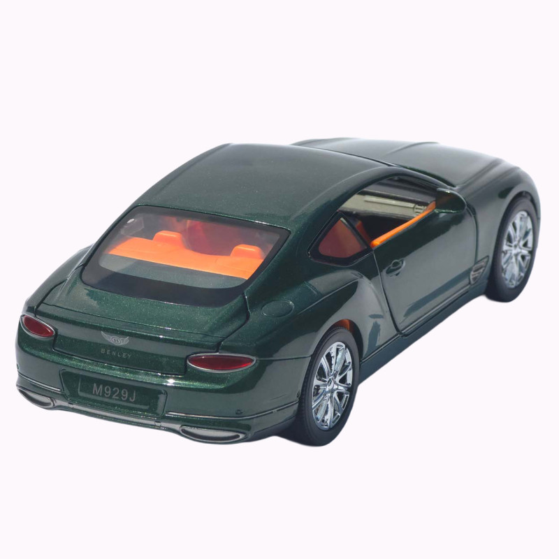 Машинка метал Bentley Continental GT АвтоЕксперт зелена 1:24 звук світло відкр двері капот багажник (RS-93415)