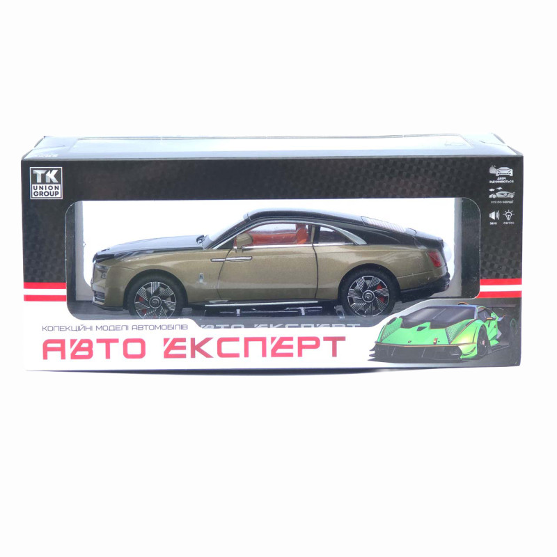 Машинка металева Rolls-Royce Spectre бронза 1:24 світло звук відкр двері капот багажник (1416-28)