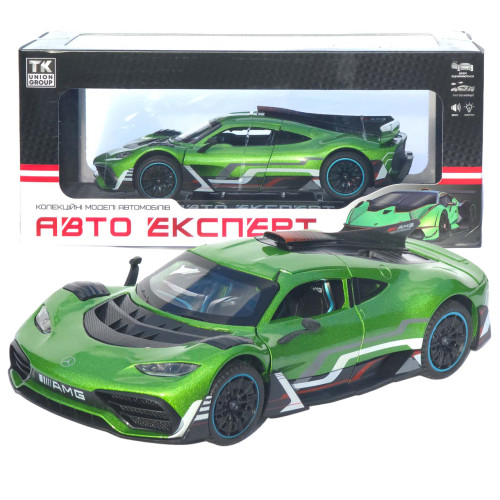 Машинка метал Mercedes-AMG One АвтоЕксперт зелена 1:24 звук світло інерція 21*9*5 см (1760-06)