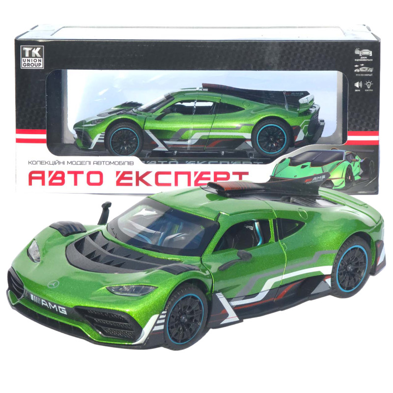 Машинка метал Mercedes-AMG One АвтоЕксперт зелена 1:24 звук світло інерція 21*9*5 см (1760-06)