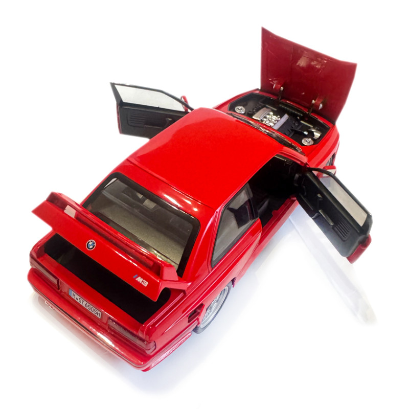 Машинка металева BMW M3 БМВ 1986 купе червона АвтоЕксперт 1:24 світло звук відкр двері баг капот 20,5*8*5,5 см (GT-99641)
