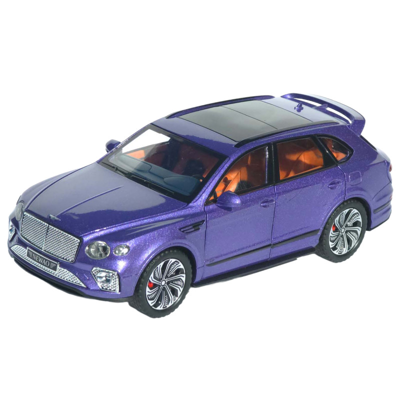 Машинка метал Bentley Bentayga АвтоСвіт фіолетова 1:24 звук світло інерція 21*9*7 см (AP-1897)