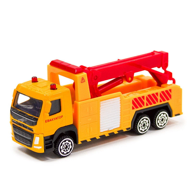 Машинка метал, пластик, дитяча Volvo Евакуатор, жовтий, TechnoDrive, 3*12*5см (250303)