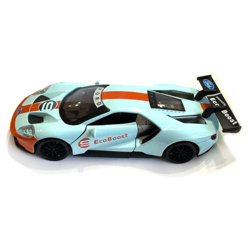 Машинка металева Ford 2017 GT 1:32 Форд голуба звук світло інерція відкр двері  15*7*4см (DL-96332)