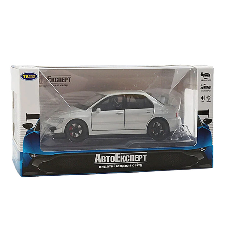 Машинка металл Mitsubishi Lancer Evolution IX серая 1:32 свет звук инерция откр двери баг капот 15*5,5*4,5см (TK-20651)