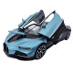 Машинка метал Bugatti Chiron Бугатті синя 1:32 світло звук 16*7,5*4см (22805)