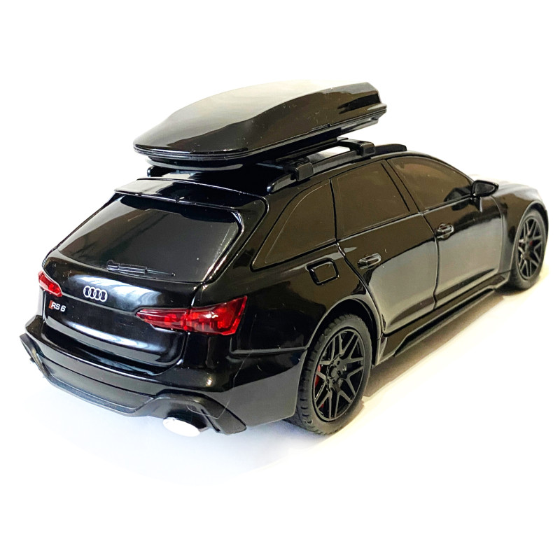 Машинка металева дитяча Audi RS6 ауді, чорна, Автоексперт, світло, інерція, відкриваються двері, багажник, капот, 1:24, 21*8*8см (GT - 05963/GT - 9011)