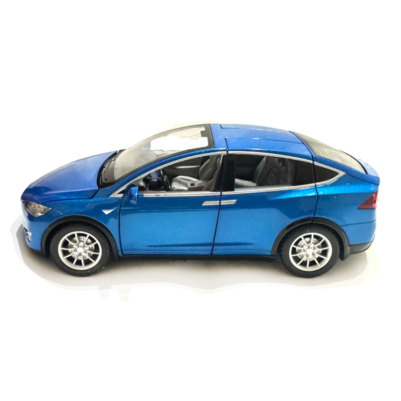 Машина металева Tesla Model 5 Тесла синя 1:22 світло звук відч двері баг капот 21*8*7см (RS-66012)
