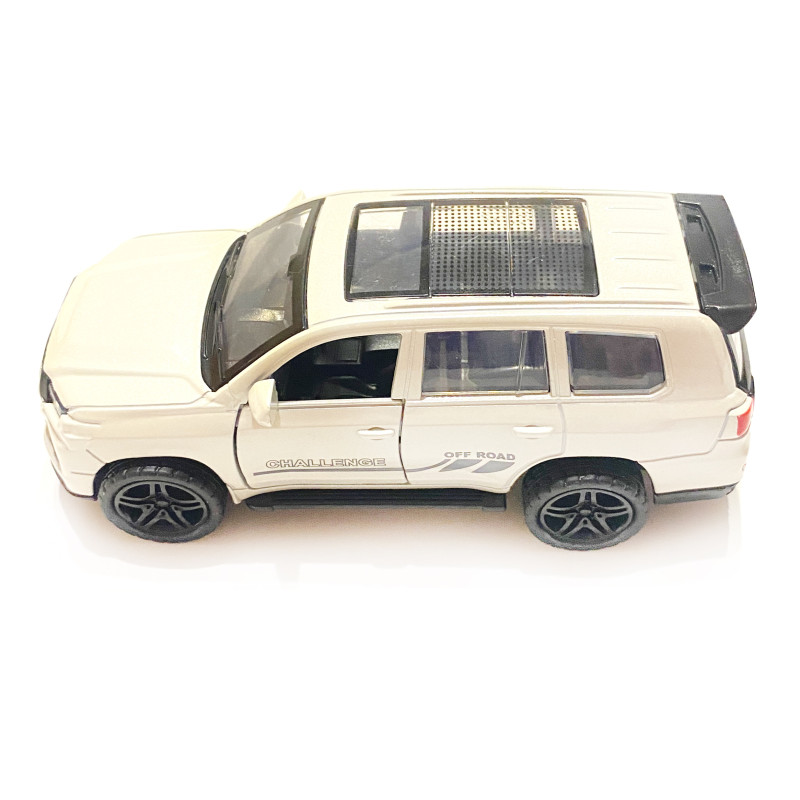 Іграшкова машинка металева Toyota Land Cruiser, тойота ленд крузер, білий, відкр.двері, багажник, 1:36, 12*5*4,4см (AP74143)