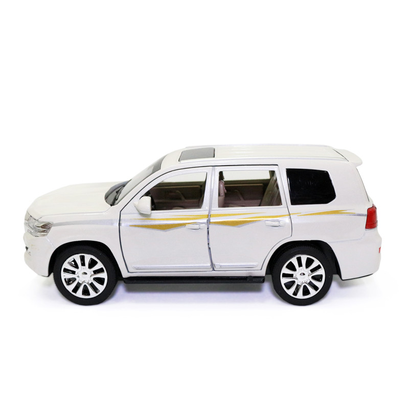 Машинка металева Toyota Land Cruiser "AutoExpert" Тойота джип білий звук світло 19*7*7 см (EL-6491)