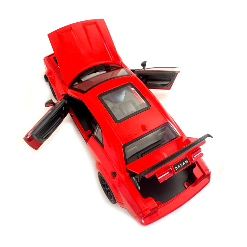 Машинка металева Dodge Challenger SRT Додж червона 1:24 звук світло відкр двері баг капот 20*7*5,5см (GT-12099)