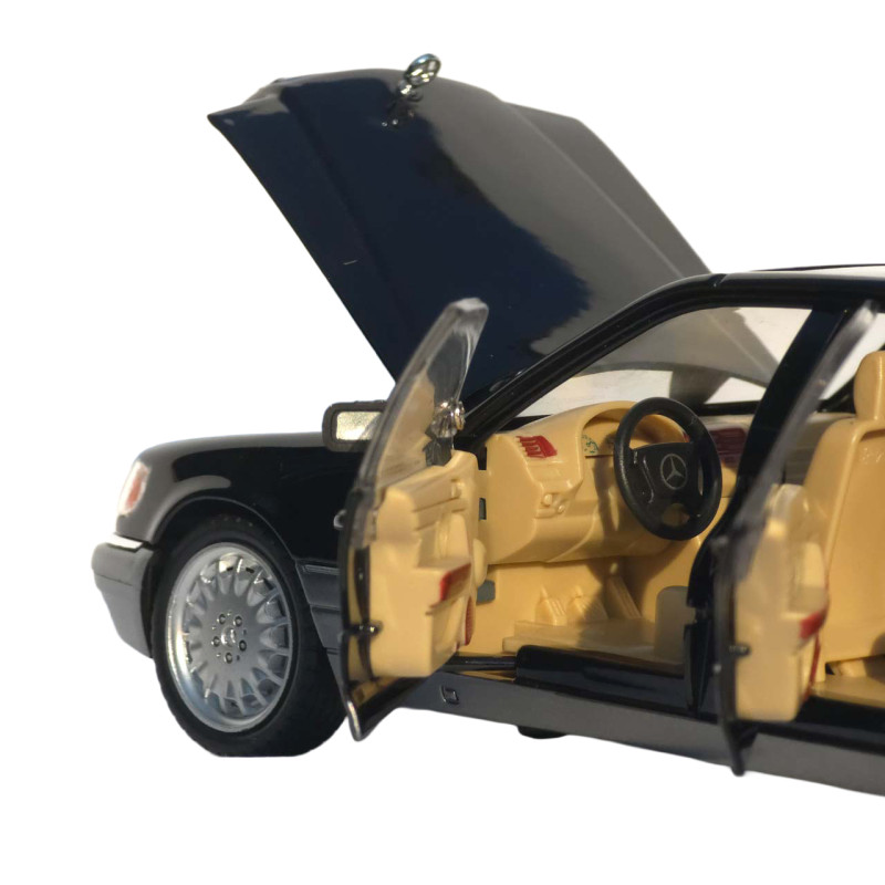 Машинка метал Mercedes-Benz S-Class W140 АвтоЕксперт чорна 1:24 звук світло 21*8*6,5 см (G9765-42)