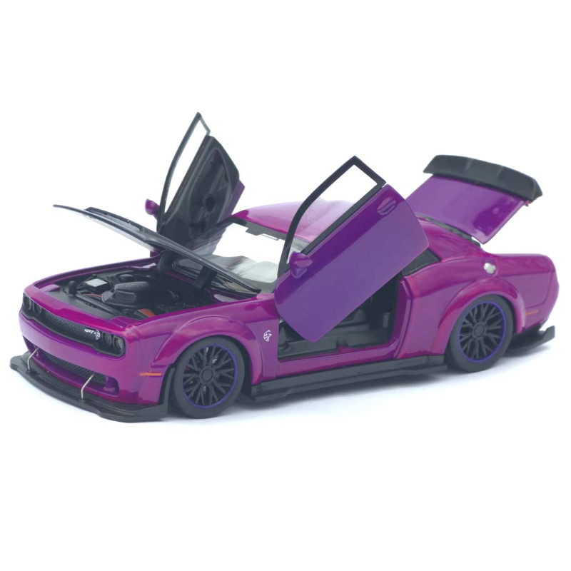 Машинка метал Dodge Challenger SRT Hellcat Redeye фіолетова 1:32 світло звук інерція 15*6,5*4 см (TK-12200)