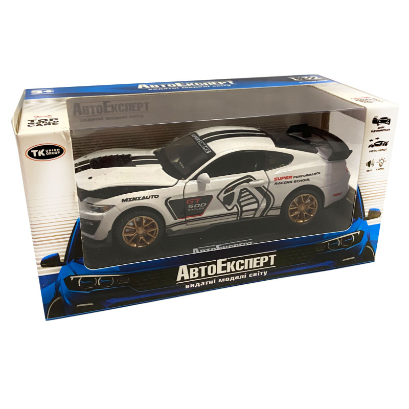 Машинка металева Ford Mustang Shelby GT500 "AutoExpert" Форд Мустанг шелбі GT500 білий 16*6*6 см (LF - 03608)