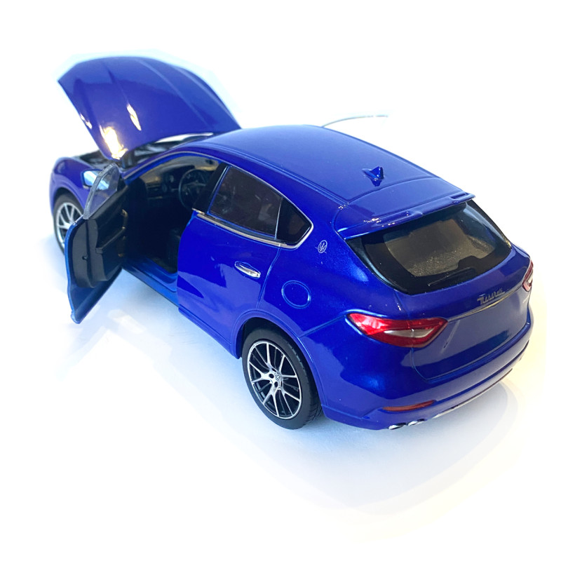 Іграшкова машинка металева WELLY 1:24 MASERATI LEVANTE, мазератті, відкр.двері, капот, синя, 18.5*7.5*6.5 см (24078W)