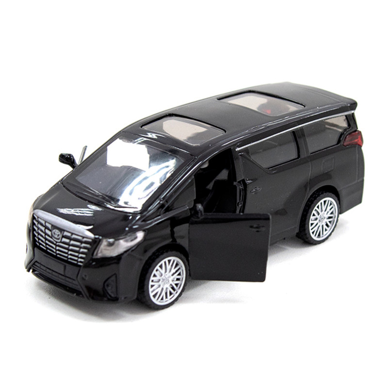Іграшкова машинка металева TOYOTA ALPHARD, тойота альфард, чорний, відкр двері, інерція, 5*11*4см (250276)