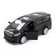 Іграшкова машинка металева TOYOTA ALPHARD, тойота альфард, чорний, відкр двері, інерція, 5*11*4см (250276)