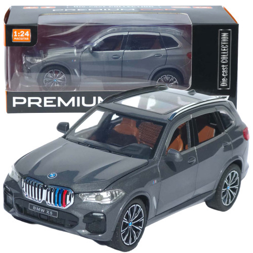 Машинка метал BMW X5 M Sport АвтоСвіт срібляста 1:24 звук світло інерція 20,5*9,5*7,5 см (AP-2012)