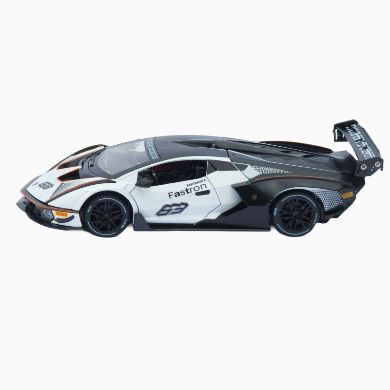 Машинка метал Lamborghini Essenza SCV12 біла 1:24 звук світло відчин двері капот багажник (1650-05)