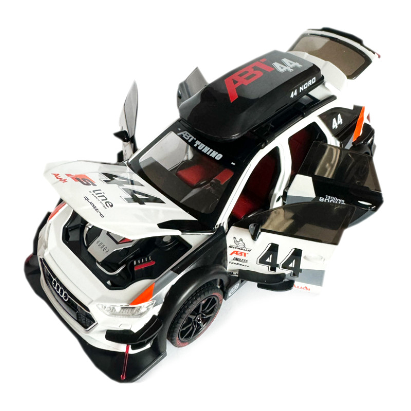 Машинка металева дитяча Audi RS6 Avant DTM 1:24 біла Ауді Автоексперт світло інерція відкриваються двері багажник капот 21*8*9 см (GT - 7011)