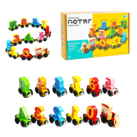 Потяг магнітний цифри WToys дерев’яний магніти в кор 25*16*4см (C61400)