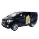 Машинка металева Toyota Alphard чорна 1:24 звук світло інерція відкр двері баг капот 19*7,5*7,5 см (RS-11632)
