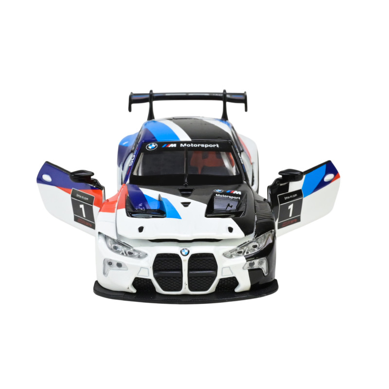 Машинка метал BMW M4 GT3 Автопром звук світло відкриваються двері капот 15*6*4 см (68715AW)