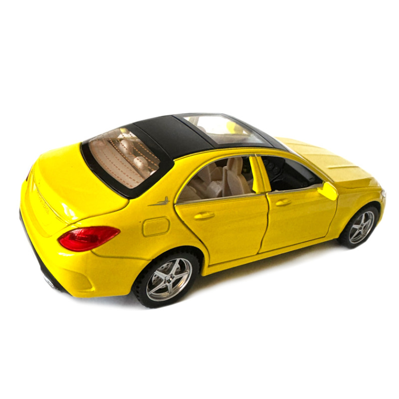 Машинка металева Mercedes-Bens C260L Мерседес-Бенц 1:32 АвтоЕксперт жовта світло звук відкр двері багажник капот інерція 16*7*5 см (DL-47020)