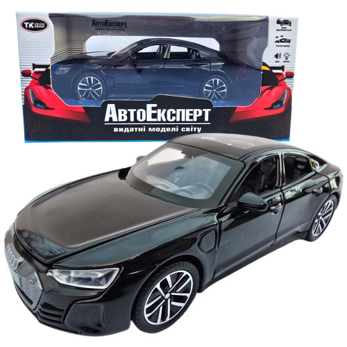 Машинка метал Audi e-tron GT Ауді чорна 1:32 світло звук 15*7*5см (86544)