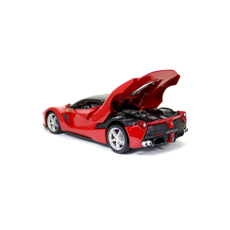 Машинка металлическая Laferrari Bburago 1:24, красная феррари лаферрари, откр капот, 13*5*3 см (18-26001)