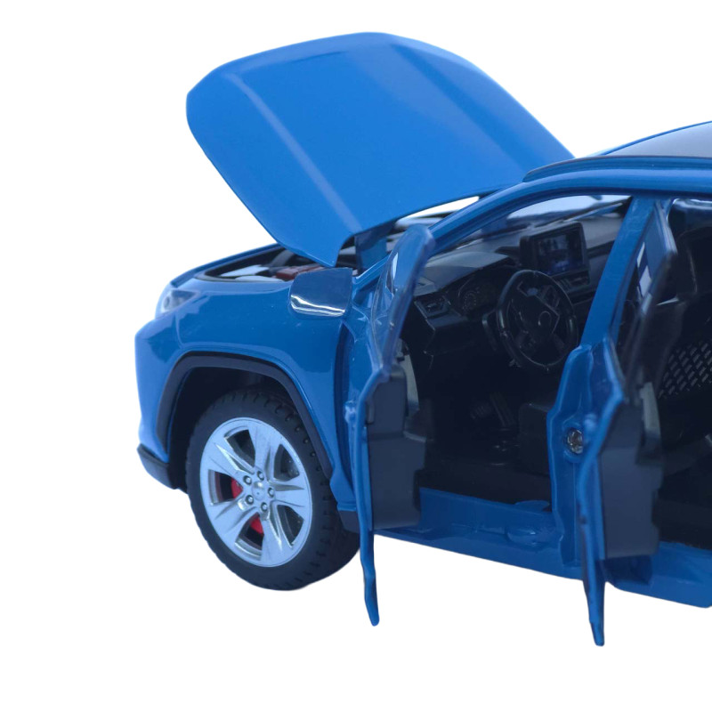Машинка метал Toyota RAV4 АвтоСвіт синя 1:24 світло звук інерція 20*9,5*7,5 см (АР-2008)