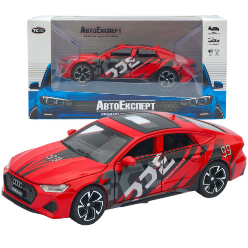 Машинка метал Audi RS7 Sportback АвтоЕксперт червона 1:32 звук світло інерція 15,5*7*5 см (ТК-7488)