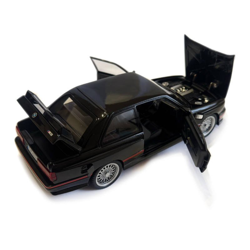 Машинка металева BMW M3 БМВ 1986 купе чорна АвтоЕксперт 1:24 світло звук відкр двері баг капот 20,5*8*5,5 см (GT-99641)