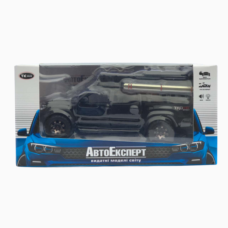 Машинка метал Toyota Tacoma TRD Pro АвтоЕксперт чорна 1:32 звук світло інерція (ТК-9415)