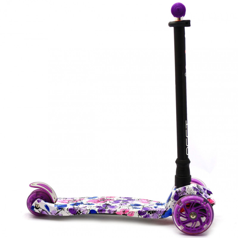 Самокат триколісний MAXI Best Scooter пластмасовий, 4 колеса PU, СВІТЛО d = 12см (779-1319)