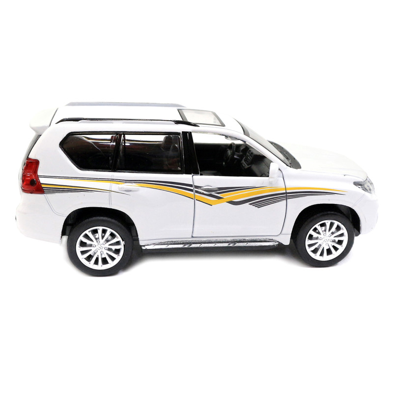 Іграшкова машинка металева «Toyota Land Cruiser Prado» Автопром Тойота джип, білий, 14*5*5 см, (68482)