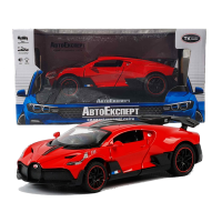 Іграшкова машинка металева Bugatti Divo, Бугатті, червоная, звук, світло, інерція, відкр двері, Автоексперт, 1:32,15*7*5см (32510) 