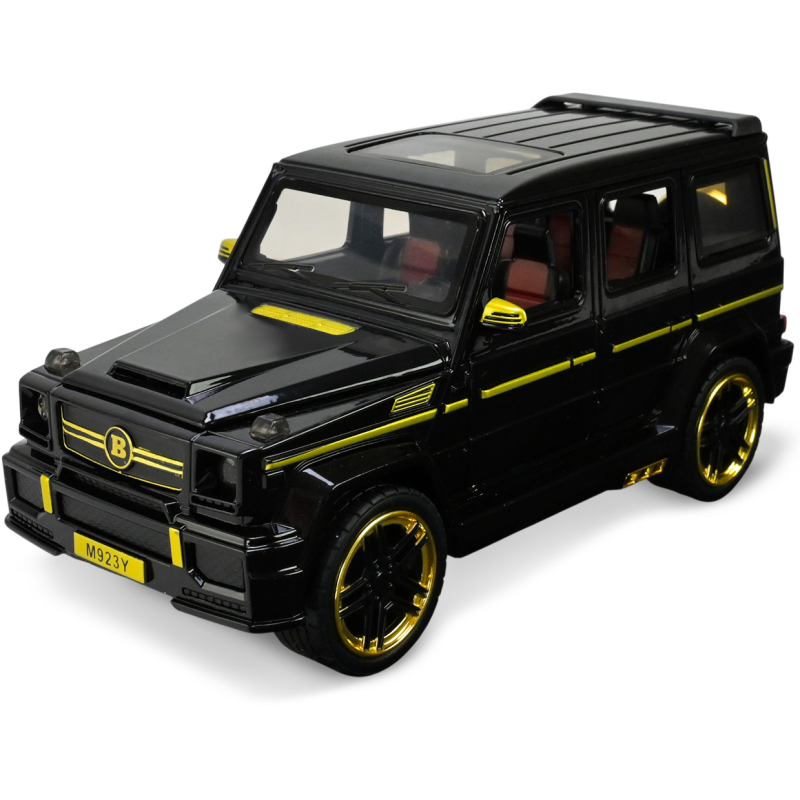 Машинка металл Mercedes-Benz G-Class Brabus черная 1:24 звук свет открыв двери капот багажник (AP7719)