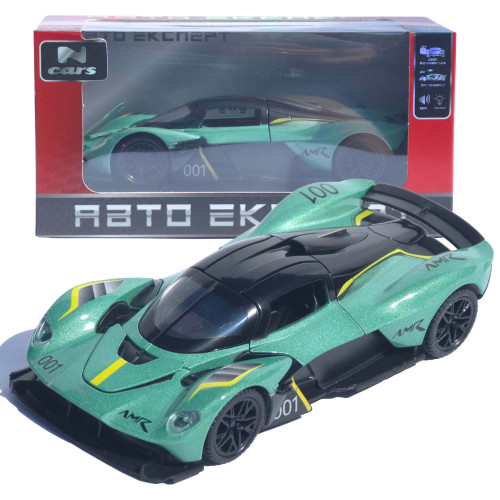Машинка метал Aston Martin Valkyrie АвтоЕксперт зелена 1:32 звук світло 15*6*4 см (L-0508-85)