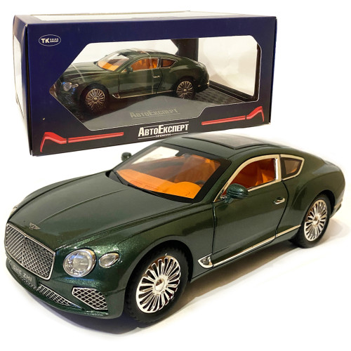 Машинка ігрова Bentley Continental «АвтоЕксперт» Бентлі Контіненталь метал зелений світло звук 21*6*9 см (GT-6370)
