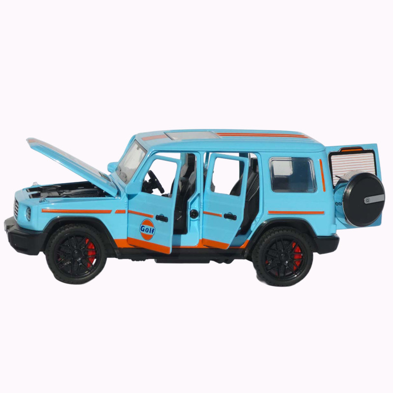 Машинка метал Mercedes-Benz G-Class (Гелендваген) АвтоЕксперт блакитна 1:32 звук світло (LF-80110)