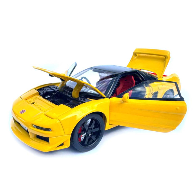 Машинка Honda NSX жовта хонда 1:32 світло звук інерція відч двері баг капот 13,5*5*3,5см (TK-41022)