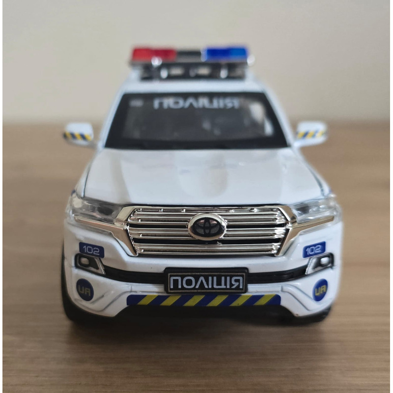 Машина металева поліція Авто Експерт Toyota Land Cruiser 200 1:32 світло звук інерція відч двері баг капот 15*6*6см (41153)