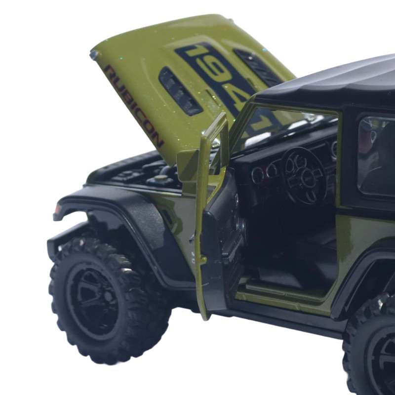 Машинка метал Jeep Wrangler Rubicon АвтоЕксперт зелена 1:32 світло звук інерція 14*6*6 см (LF-05124)