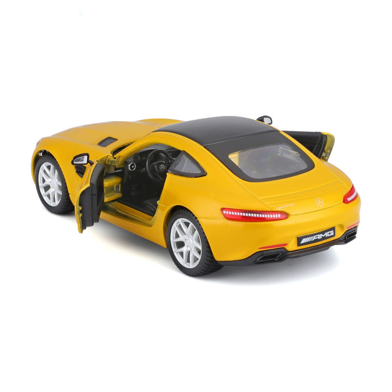 Машинка металева Mercedes-AMG GT Bburago 1:32, відкриті двері, жовта 14*5*5 см (18-43065)
